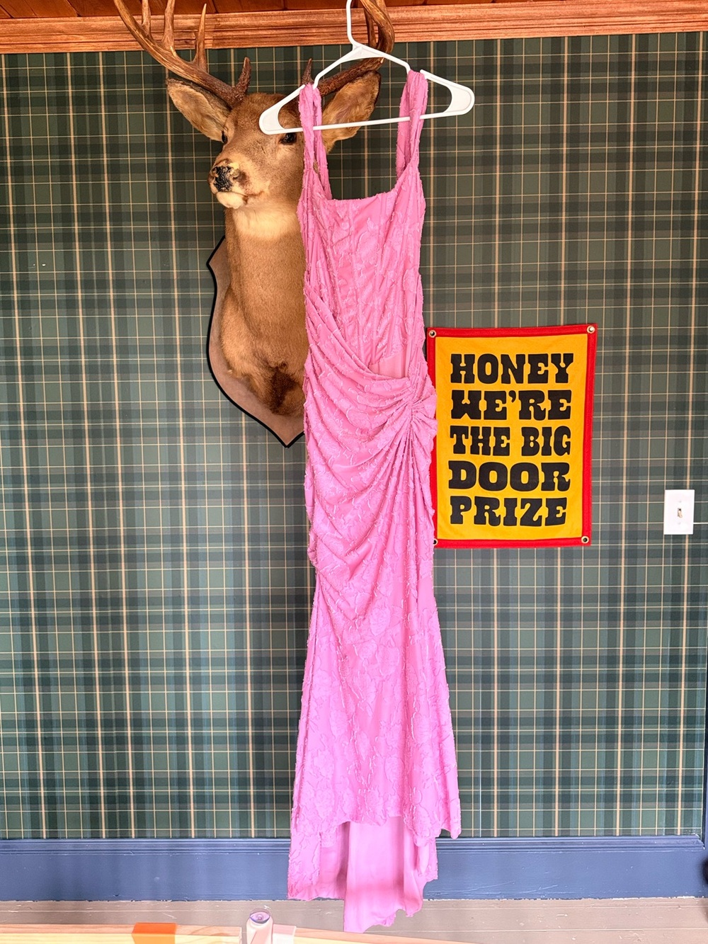 House of CB Cesca Rose Pink Maxi Dress NWT